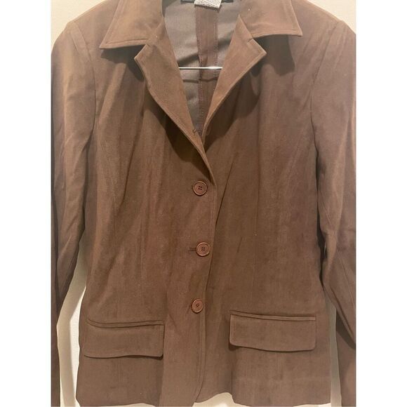 Vintage harve Bernard brown two piece suit set blazer skirt women’s size 6 - Picture 5 of 10